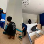 หน้างานก่อสร้างตกแต่ง ร้านกาแฟ คาเฟ่ ตึกแถว