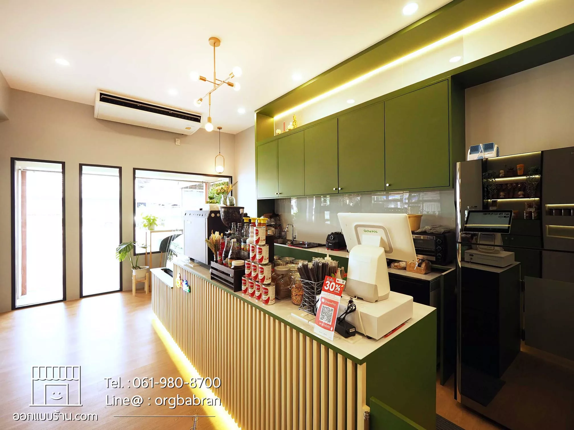 ออกแบบตกแต่งภายใน ร้านค้าขนาดเล็ก คาเฟ่ ร้านกาแฟ cafe