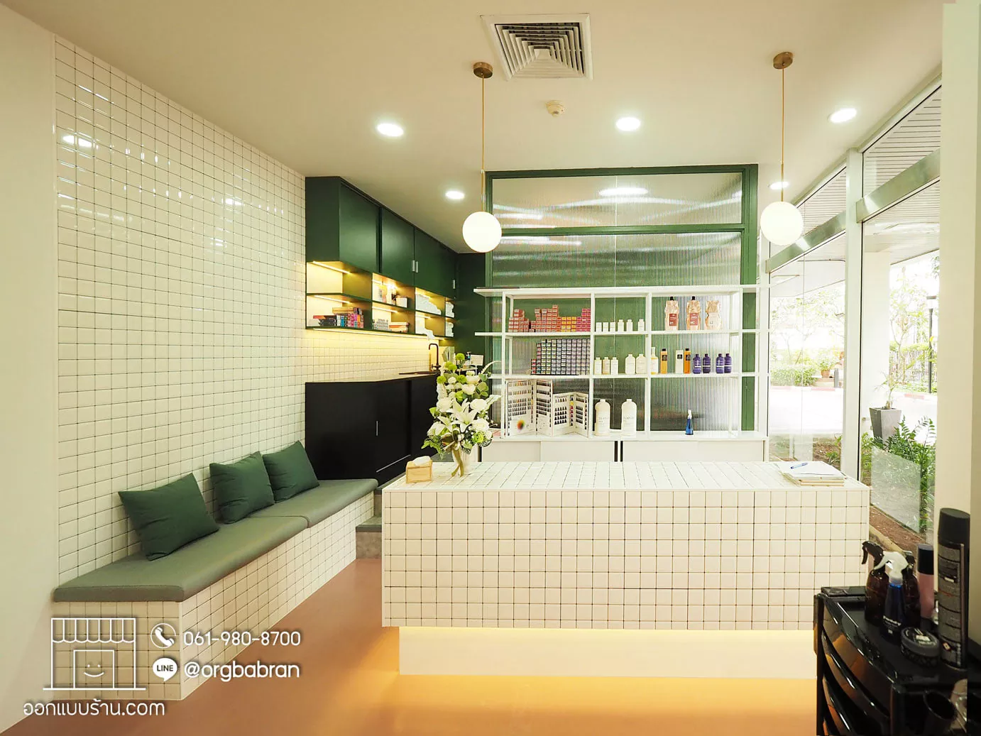 ออกแบบตกแต่งภายใน ร้านตัดผม ร้านทำผม
