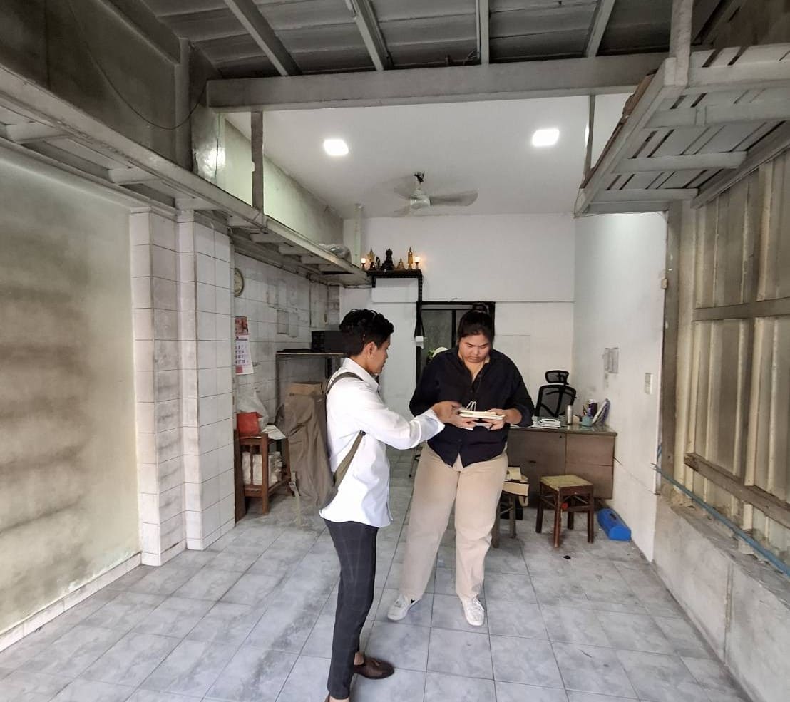 สำรวจหน้างานก่อนตกแต่งร้านกาแฟ-ตกแต่งคาเฟ่-รับเหมาก่อสร้าง